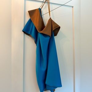 Stunning DVF one shoulder top